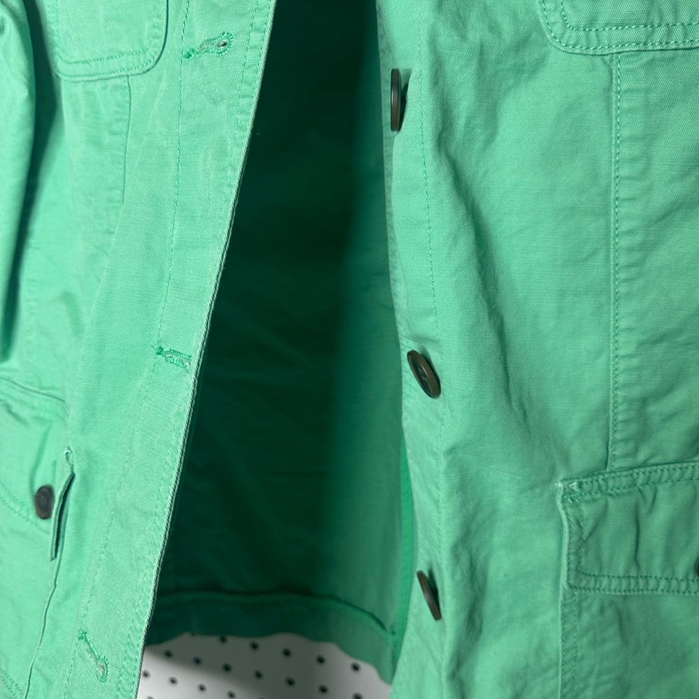 Talbots Green Utility Jacket - Women's Casual Military Style size XL - Picture 4 of 7